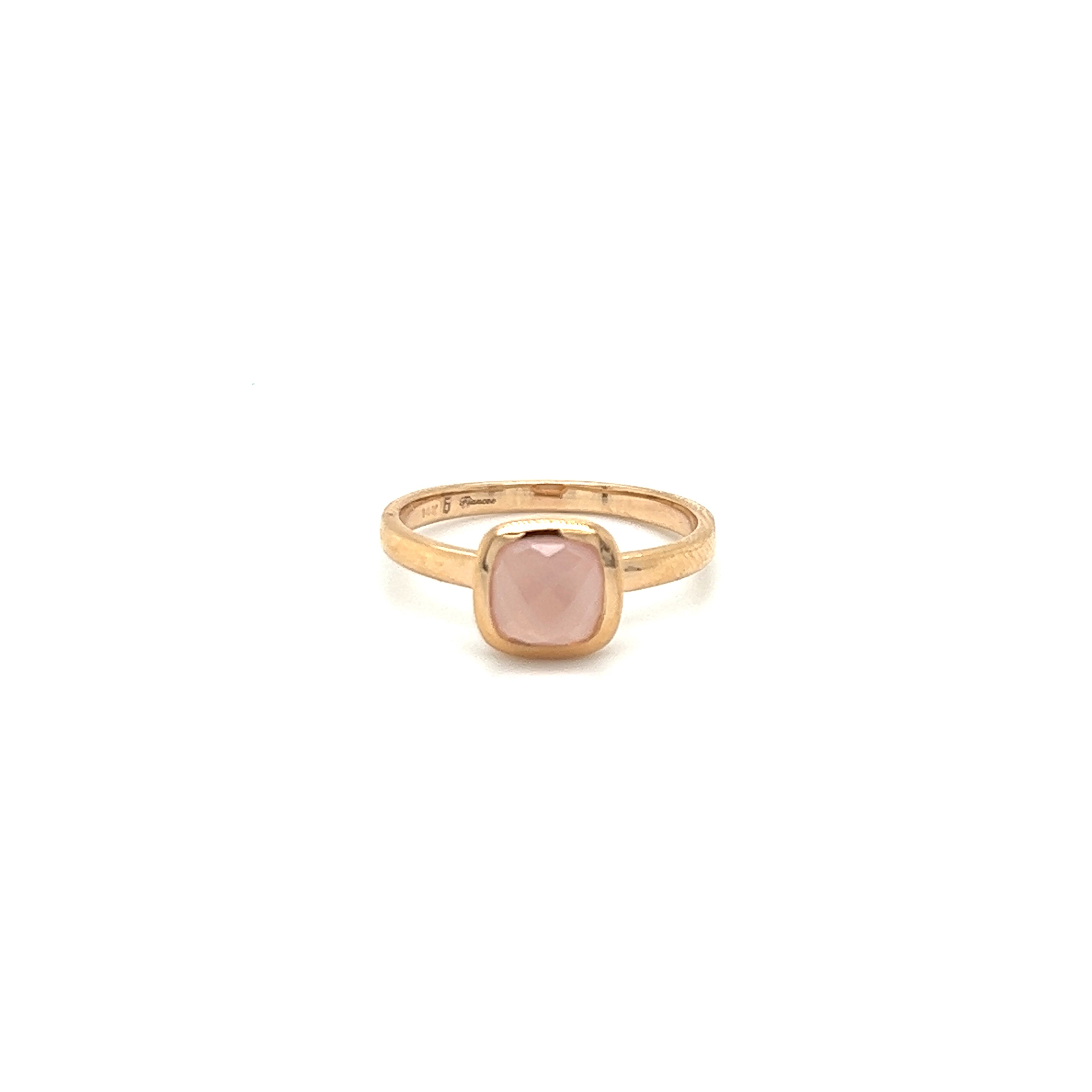 Pink Quartz Ring 14KT Rose Gold