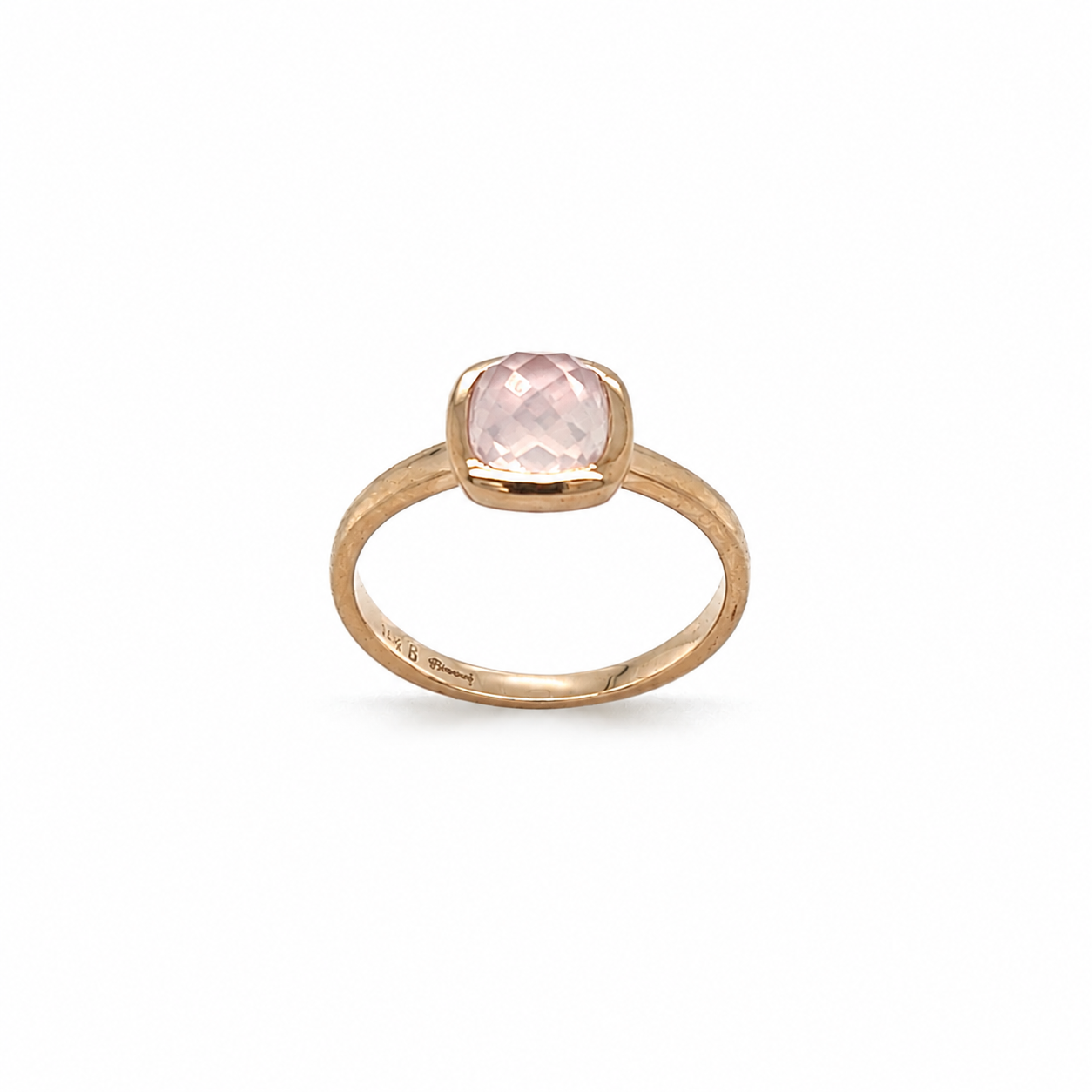 Pink Quartz Ring 14KT Rose Gold