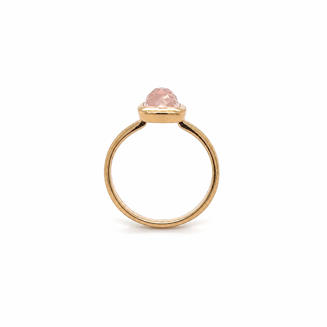 Pink Quartz Ring 14KT Rose Gold