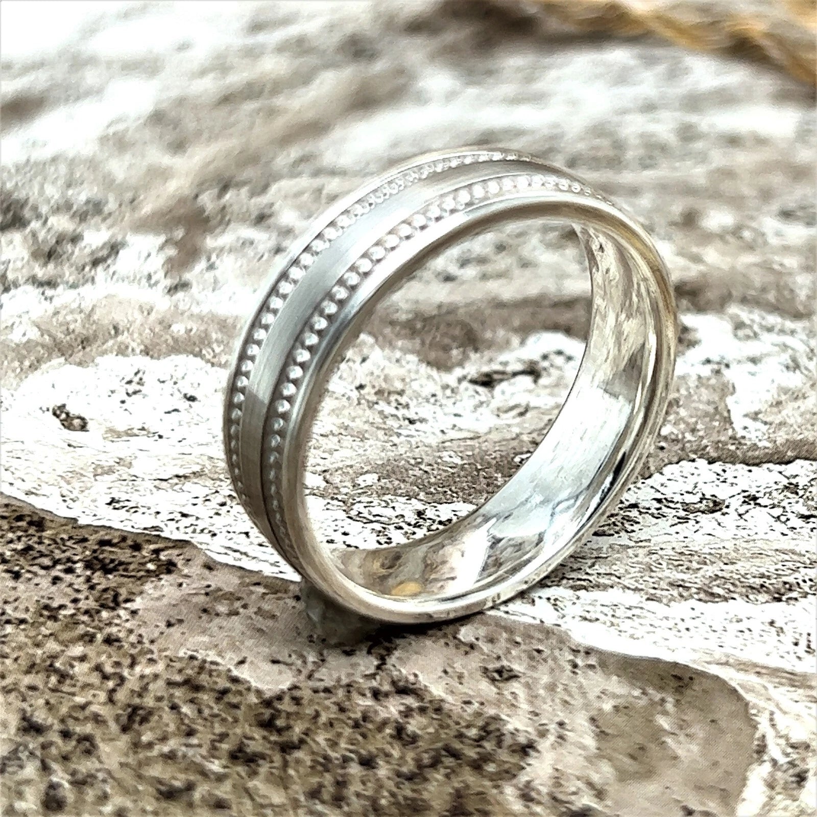 Men's Sterling Silver Wedding Band