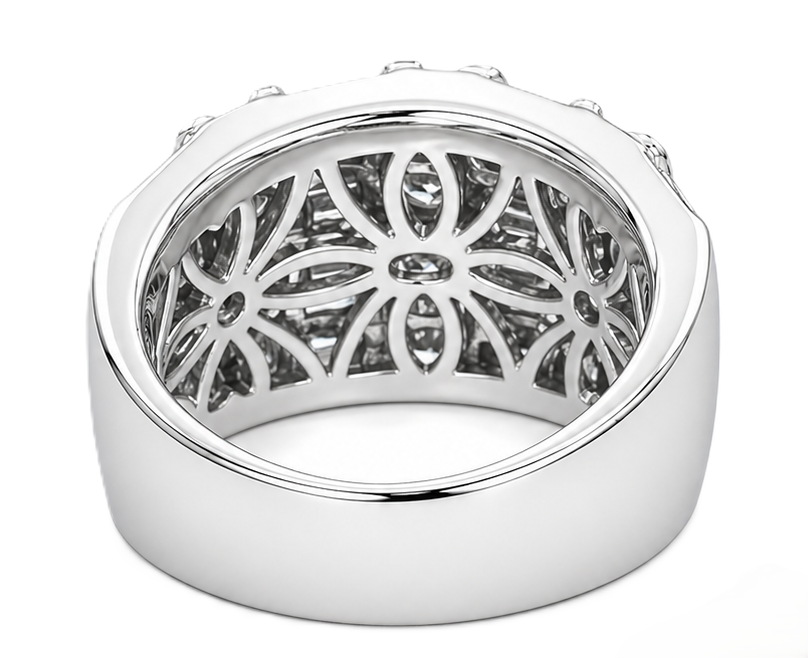 Platinum and Diamond Cocktail Ring