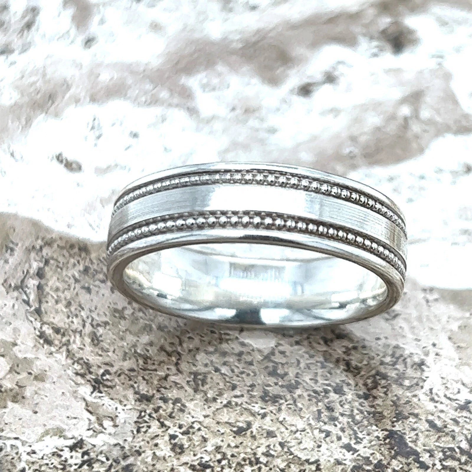Men's Sterling Silver Wedding Band